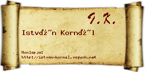 István Kornél névjegykártya