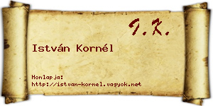 István Kornél névjegykártya