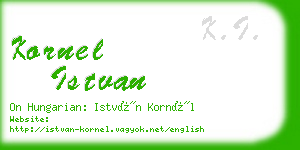 kornel istvan business card